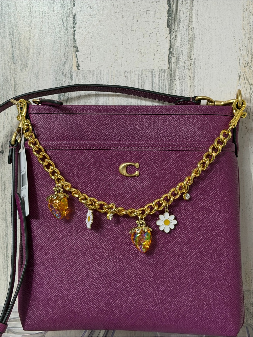 New Coach Kitt Messenger Crossbody Bag in Deep Plum